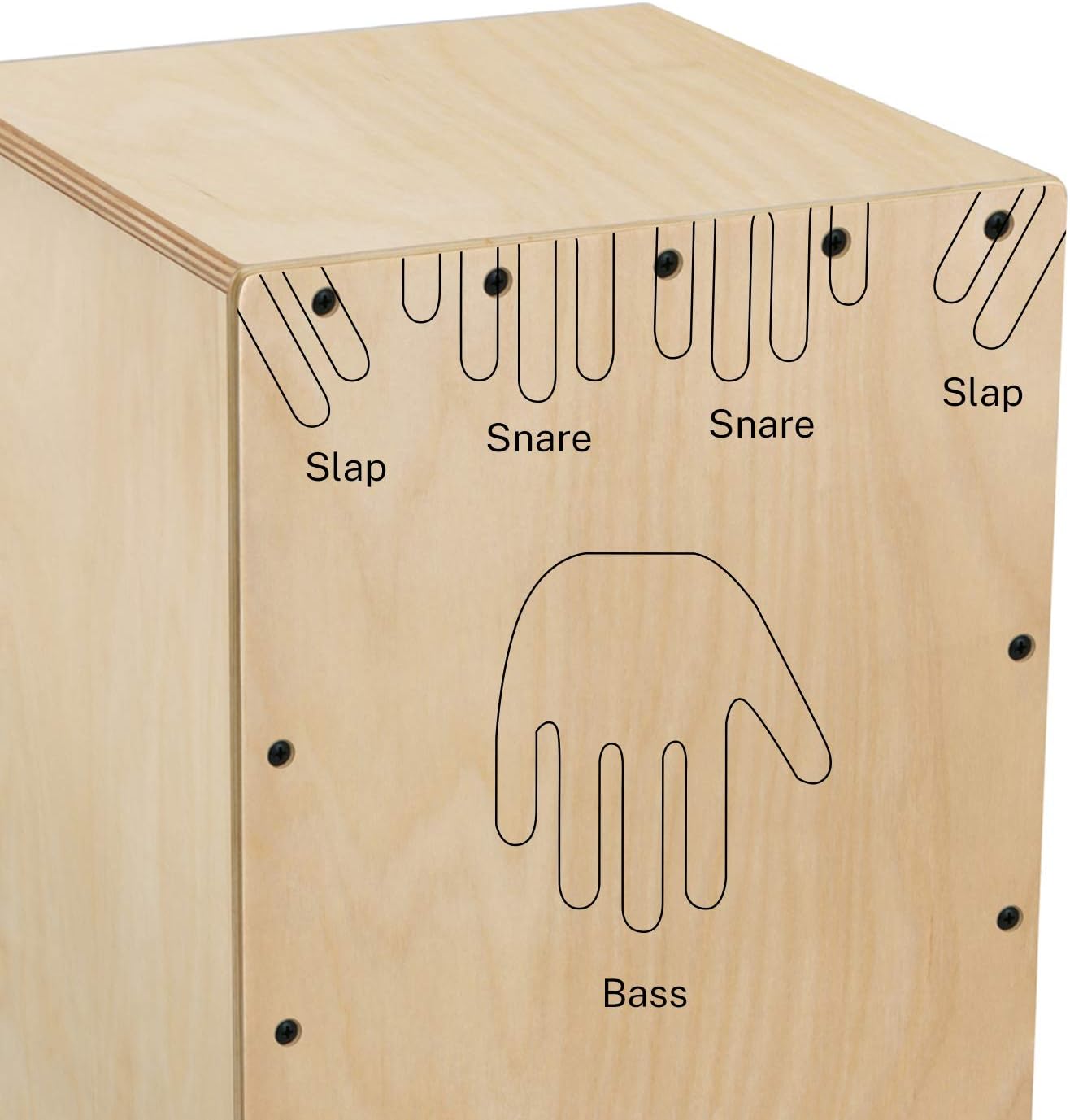 Donner Cajon Box Drum Full Size, Percussion Instrument Gifts for Adults Teens, Hand Crafted Birchwood Beat Box, Jam Cajon Drum Box, Portable with Adjustable Straps Travel Backpack