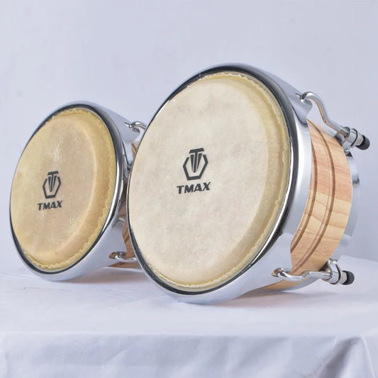 Professional Bongos 7 Inches 9 Inches Wooden Water Buffalo Leather African Bongo Drums Tambourine Rhythm Percussion Instrument