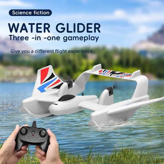 Amphibious Waterproof Gyro Stabilized RC Plane Boat EPP Foam Water Land Flying Airplane Fixed Wing Aircraft Toys Gift