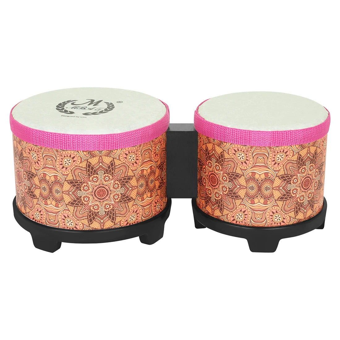 MBAT 4 +5 Inch Bongos Drum Set Percussion Instrument Indian Bongo Drum Cuban Portable Percussion Child Educational Toy