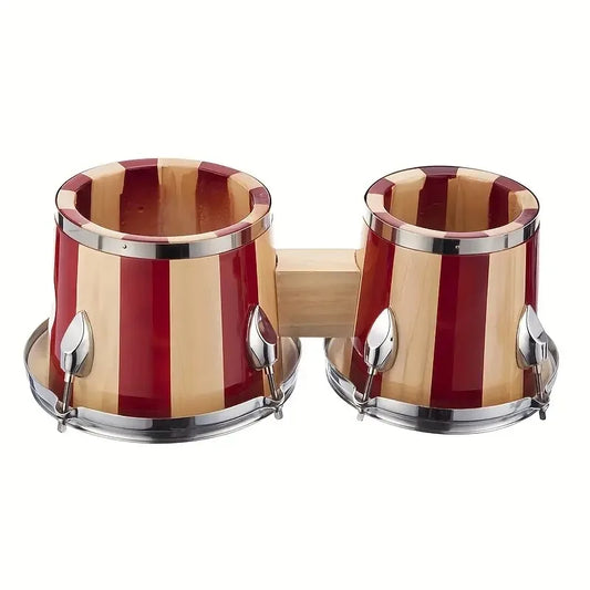 2026 hot Wooden Bongo Drum Adults Practice Sound Healing Relaxation Bongos Drums Professional Percussion Musical Instruments