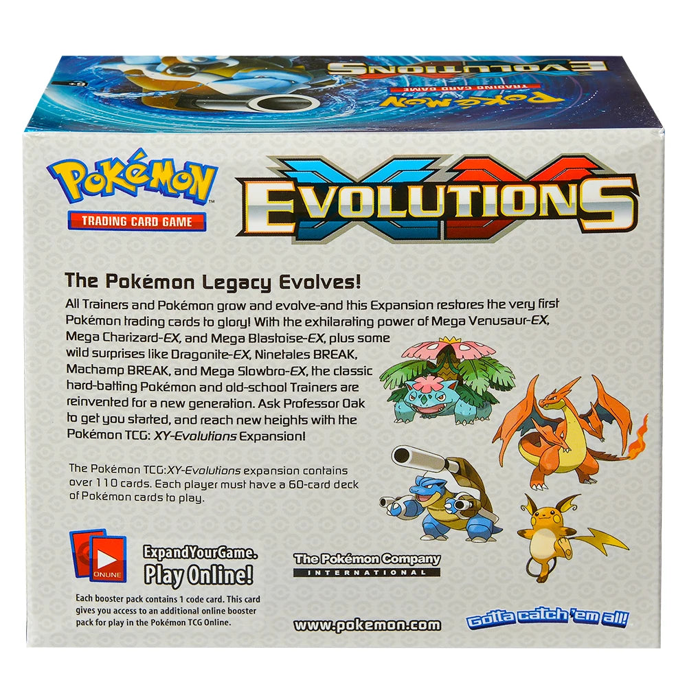 360Pcs English Pokémon TCG: Evolutions Box Pokemon trade card 36 Pack Box