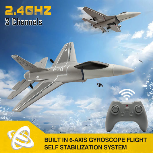 F16 RC Glider 2.4G 3CH 6-Axis Gyro Remote Control Airplane With Self-stabilization System EPP Foam Plane Toys for Kids Boys