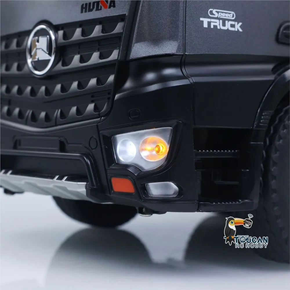 US Stock HUINA 1/14 Radio Dump Truck 12CH RC Contolled Tipper Finished Model Toy Gift RTR Light Sound Effects USB Charging Cable