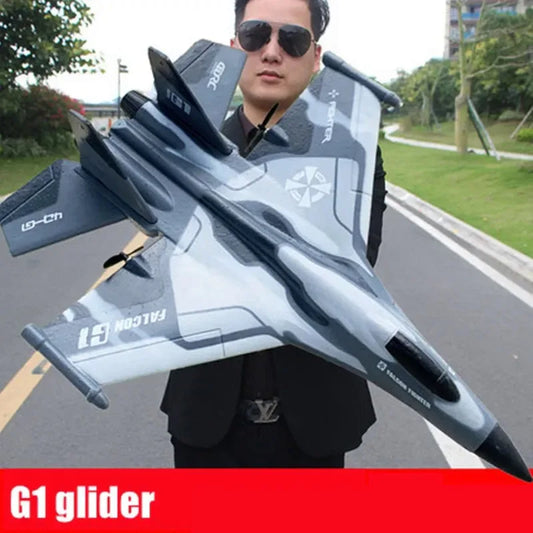 G1 Drone Glider Beginner Profesional 3 Channel RC Aircraft Remote Control Hand Throwing Plane Foam Electric Outdoor Airplane Grey