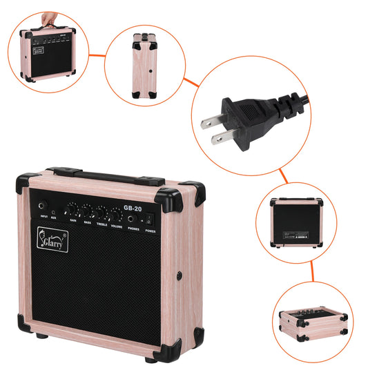 20W GB-20 Electric Bass Guitar Amplifier Natural Color