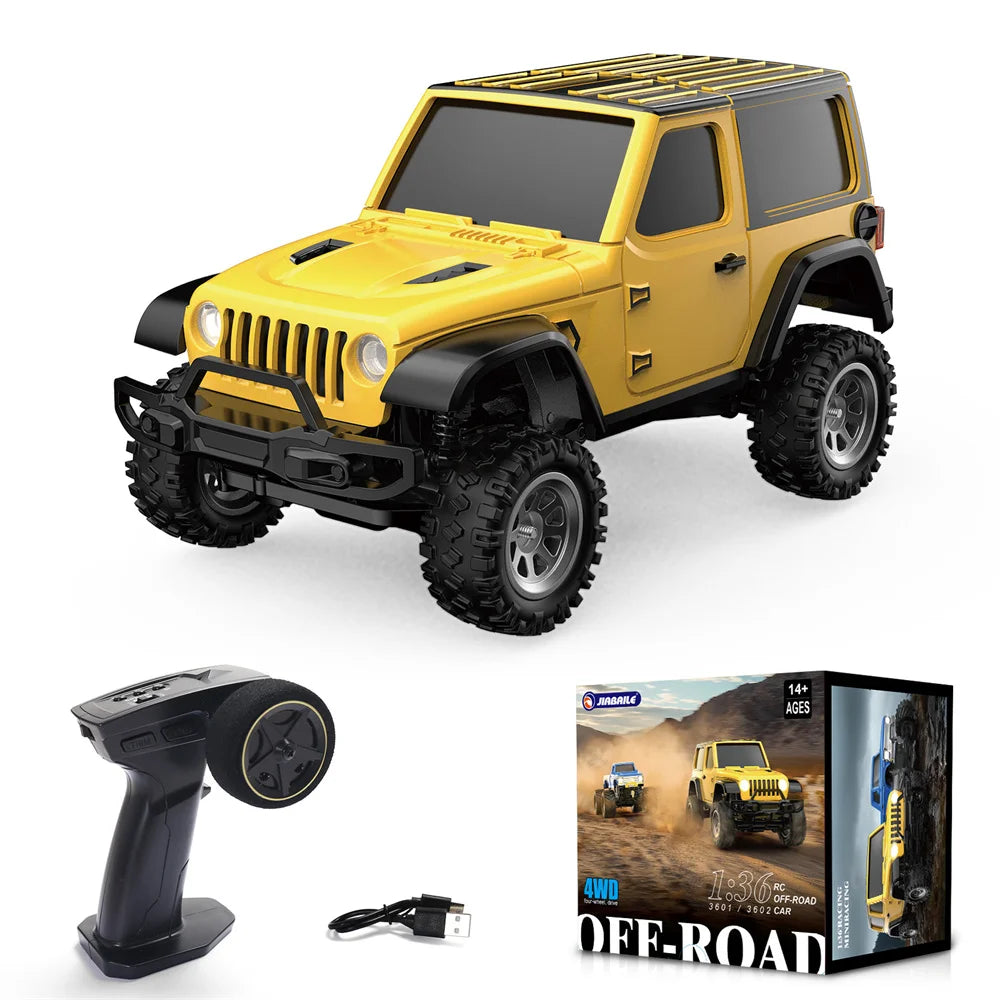 2.4G 1/36 Mini RC Rock Crawler 4WD Off-Road Car RTR Hobby Grade Remote Control Toy for Kids Adults Collectible Model