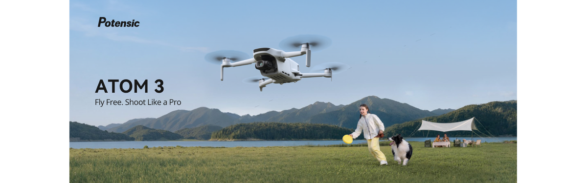 ATOM 3 Drone with 4K 60fps, 8K Photo, 16km Transmission, 40/50-Min Flights, AI Track 2.0, Under 249g, C0 Standard Kit