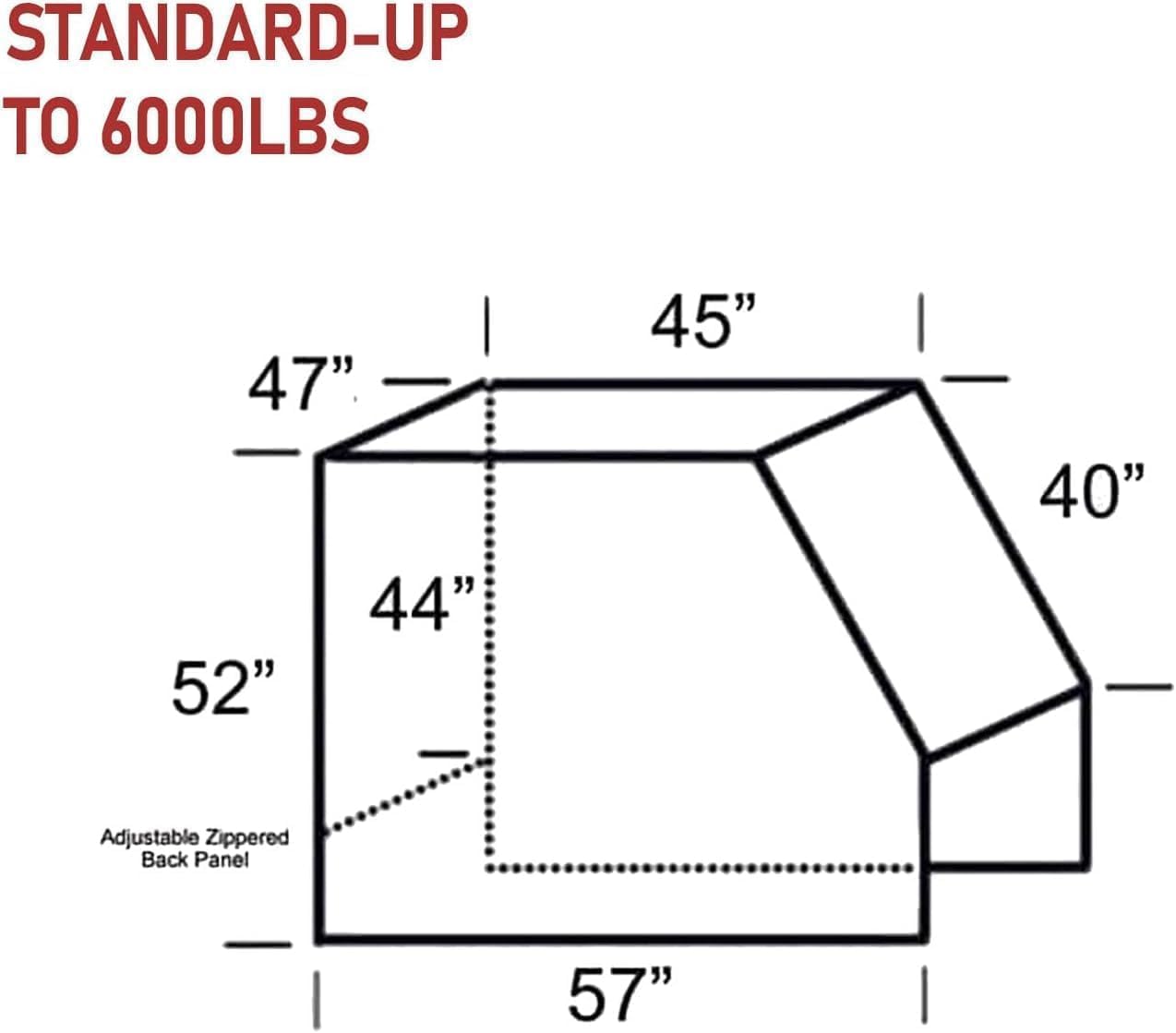 Clear Forklift Cab Enclosure Cover Waterproof Universal Fit 6000 lbs | All-Weather 360° Visibility, Scratch-Resistant PVC, Dual Zipper Doors, Reflective Safety Strips, Universal 57"L×47"W×52"H Fit