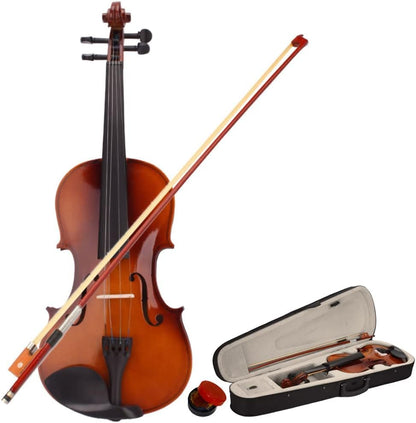 Ktaxon Violin for Beginners Students, Acoustic Violins 4/4, Full Size Fiddle Kit with Case, Bow, Rosin, Adult Teens Learners Age 11+ (Natural, Size: Classic)