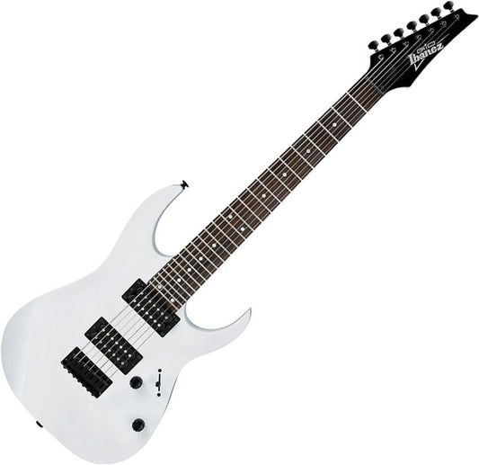 Ibanez GRG 7-String Solid-Body Electric Guitar, Right, White, Full