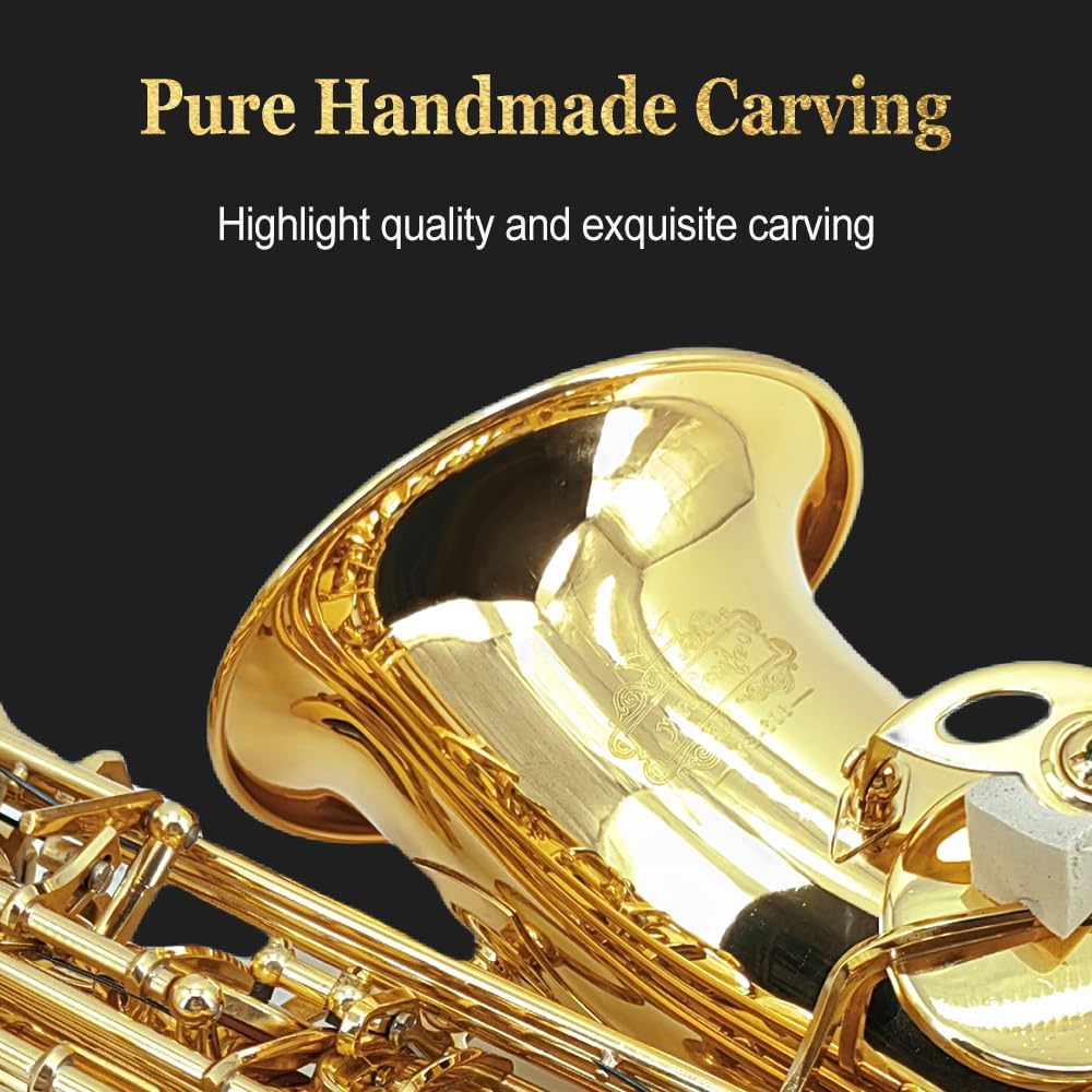 Yinfente Eb Alto Saxophone For Beginners Adult, Saxophone Student, E Flat Alto Sax Full Kit