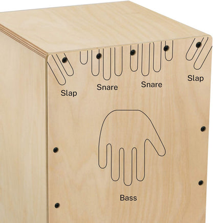 Donner Cajon Box Drum Full Size, Percussion Instrument Gifts for Adults Teens, Hand Crafted Birchwood Beat Box, Jam Cajon Drum Box, Portable with Adjustable Straps Travel Backpack