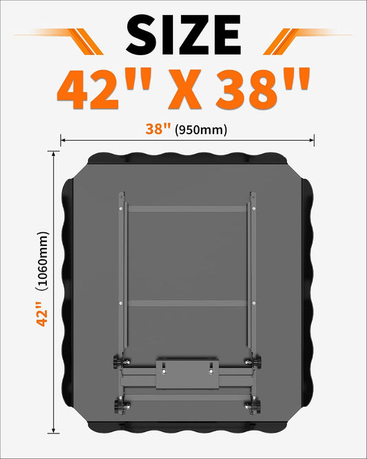 Tractor Roof Canopy, Tractor Canopy for ROPS, Tractor Sun Shade | 42" x 38" Tractor Shade Canopy for Tractor, Zero Turn Lawn Mowers, Lawn Tractor Canopy and Farm Equipment , Black