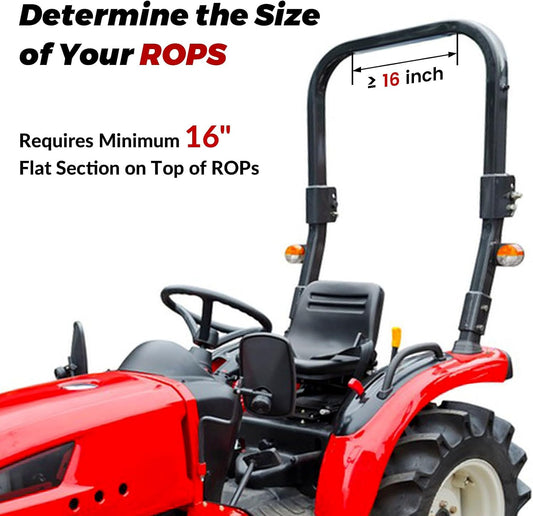 Universal Tractor Canopy for ROPS, UV-Resistant Sunshade | Fits compact tractors, riding mowers, zero-turn mowers and lawn tractors; UV-resistant shade with easy bolt-on installation