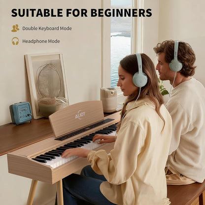 AiJoy Digital Piano Keyboard Hammer Weighted 88 Keys, Full Size Electric Piano for Beginners, with LCD Display and Triple Pedal, Supports USB-MIDI/Wireless Connect, ADP-50