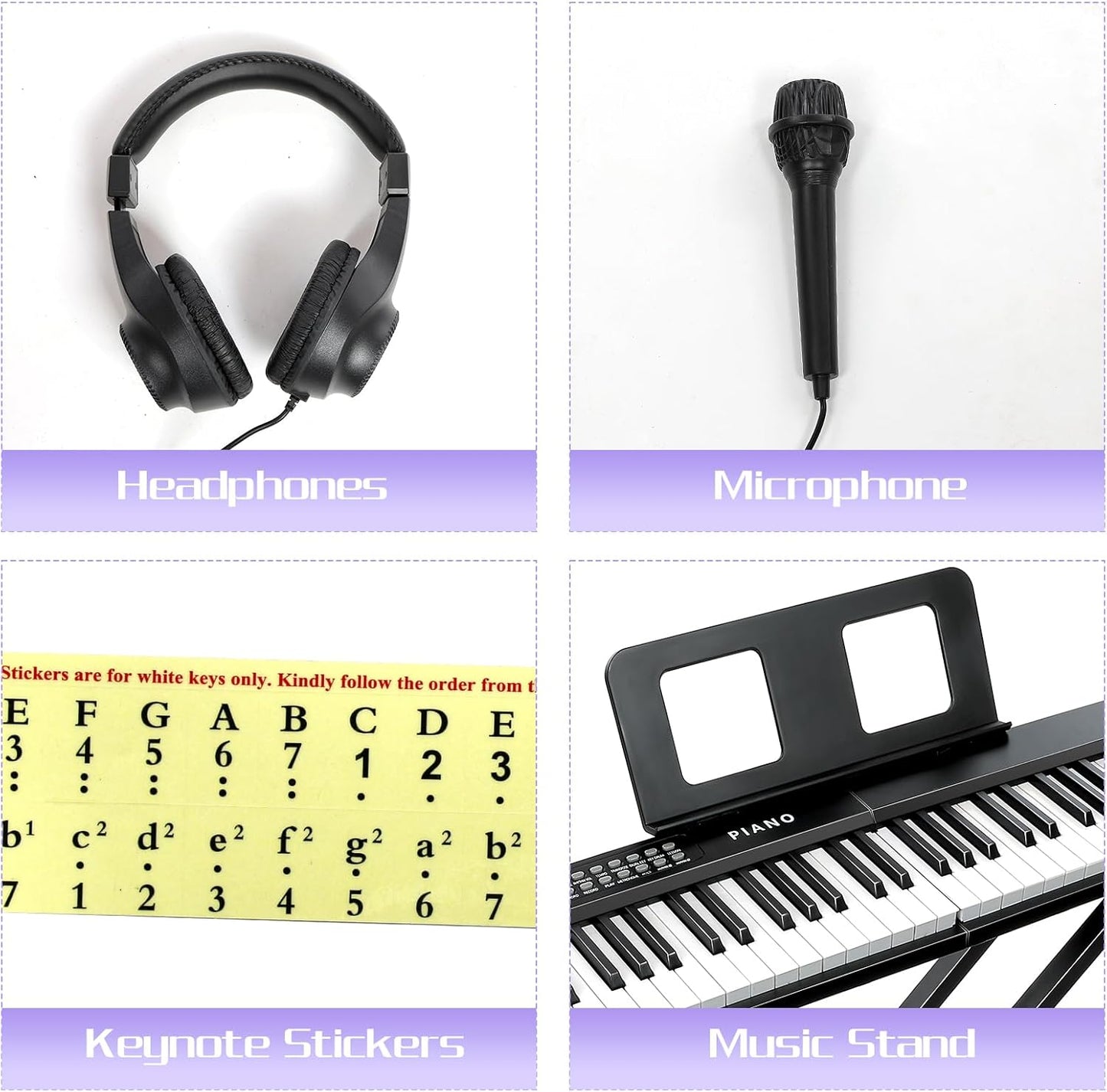 88 Key SEMI-Weighted Keyboard Piano For Beginners w/Stand, Corded Electric, MIDI, Bluetooth, 1000 Tones/Rhythms, 150 Demos, Sustain Pedal, Teaching Mode, Metronome, Sync, Dual Key, Key Drum