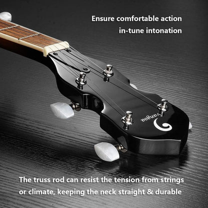 Vangoa Banjo 5 String Full Size Banjos Set with Resonator, Remo Head, Beginner Banjo Kit with Closed Back, Premium Accessories for Adults, Teenager