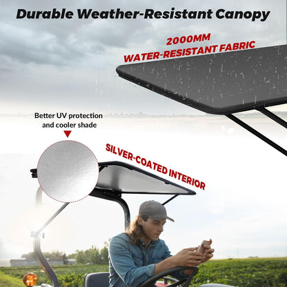 Universal Tractor Canopy for ROPS, UV-Resistant Sunshade | Fits compact tractors, riding mowers, zero-turn mowers and lawn tractors; UV-resistant shade with easy bolt-on installation