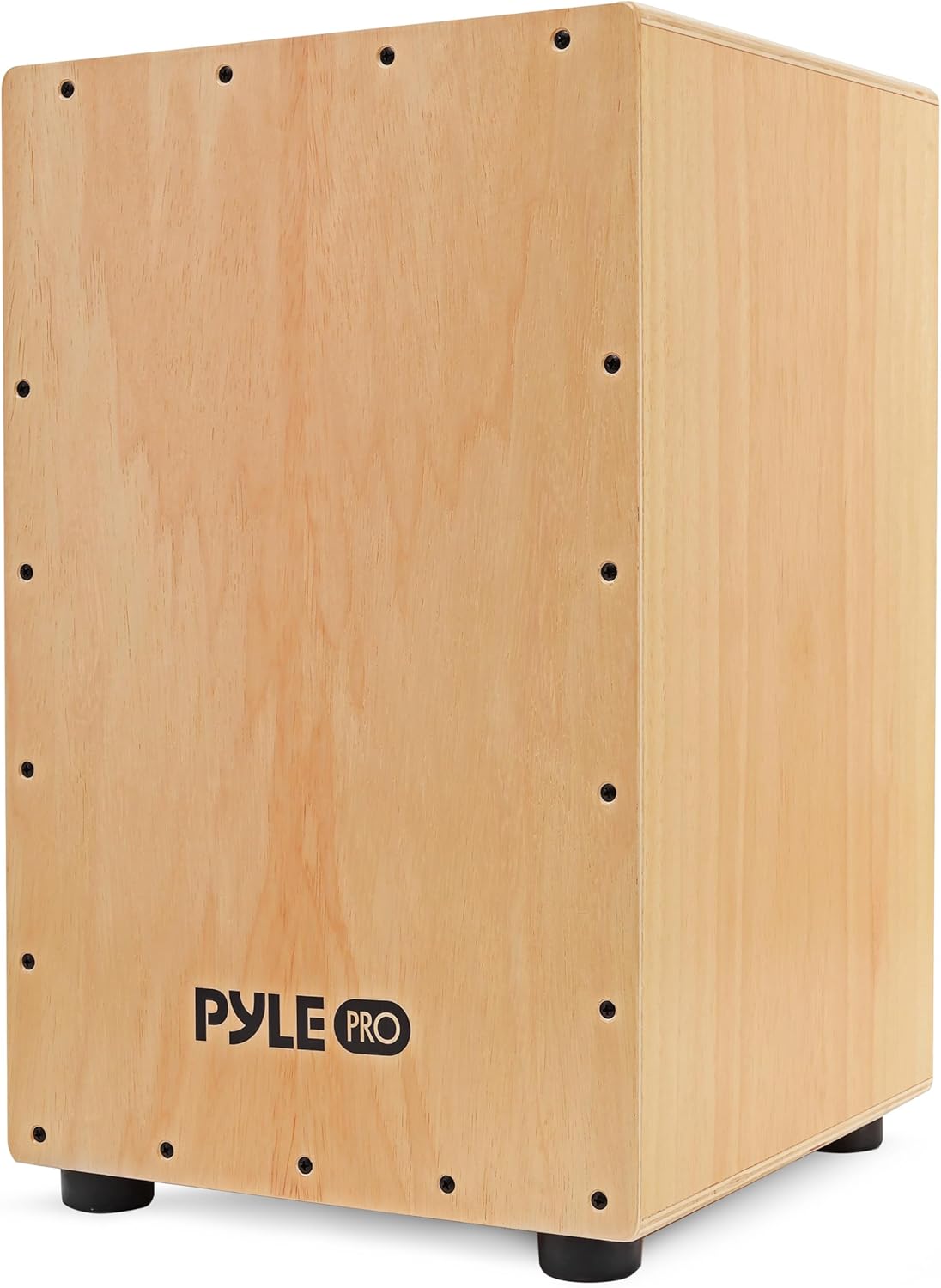 Pyle Cajon-Wooden Percussion Box, with Internal Guitar Strings, Full Size, 12.0’’ x 12.0’’ x 18.0’’ (PCJD18)