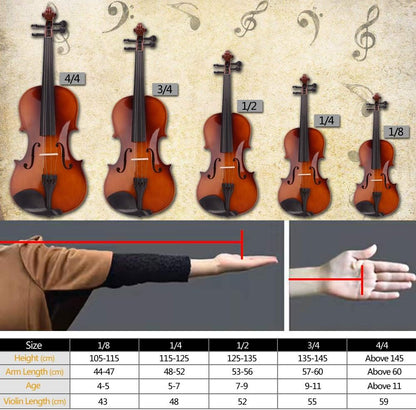 Ktaxon Violin for Beginners Students, Acoustic Violins 4/4, Full Size Fiddle Kit with Case, Bow, Rosin, Adult Teens Learners Age 11+ (Natural, Size: Classic)