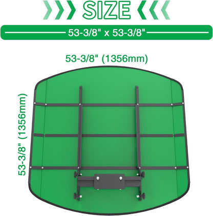 Green Tractor Canopy for ROPS 53-3/8" x 53-3/8" – Sunshade Roof for Lawn Mowers, Heavy-Duty Mounting Brackets, Non-Fading High-Density Thermoplastic (Adds About 4" to Tractor Height)