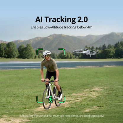 ATOM 3 Drone with 4K 60fps, 8K Photo, 16km Transmission, 40/50-Min Flights, AI Track 2.0, Under 249g, C0 Standard Kit