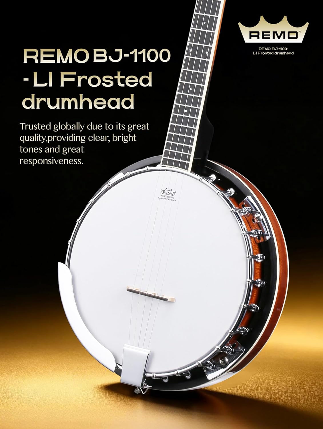 ALLSET 5 String Acoustic Banjo, Full Size 38 inch Geared 5th Tuner | Remo Head & Mahogany Body | Complete Starter Kit + Gig Bag/Tuner | Best Gift for Adult & Teen Beginners