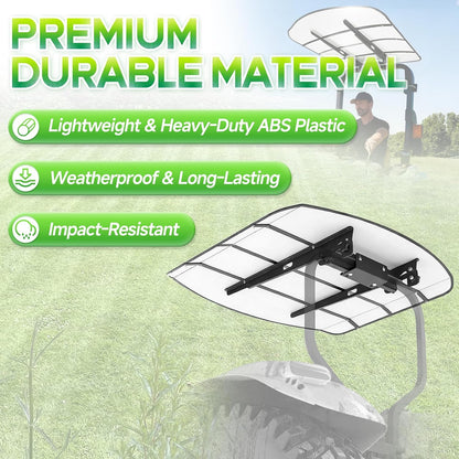 White ROPS Tractor Canopy Top 51-7/8" x 51-5/8", Weather Protection Canopy Umbrella for Tractors & Lawn Mowers, Blocks UV, Rain & Snow, Adds Around 4'' to Tractor Height
