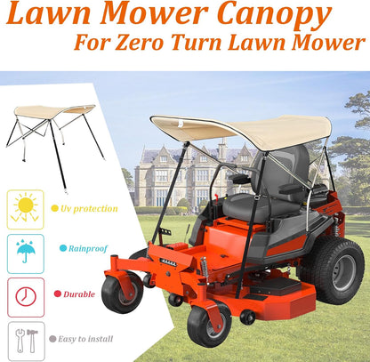 Lawn Mower Canopy, Outdoor Heavy Duty Lawn Mower Awning, Compatible with Zero Turn Mowers, Foldable, UV Resistant, Rain Resistant