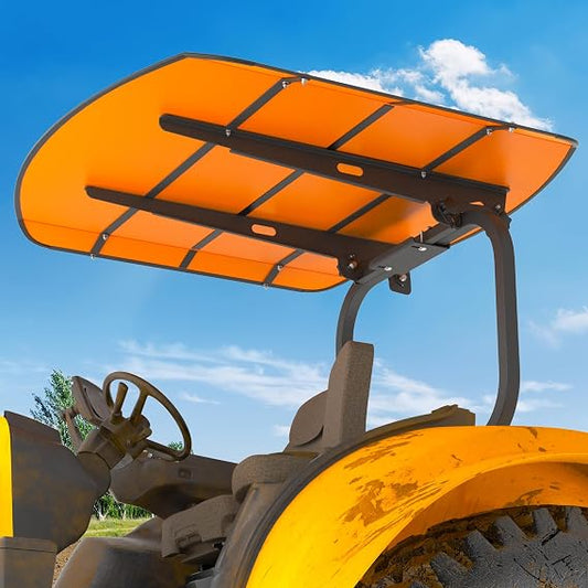 MOOFI Tractor Canopy for ROPS - Non-fading High-Density Thermoplastic Mowers Sun Shade Umbrella - 53-3/8" X 53-3/8" (Adds About 4" to Tractor Height)