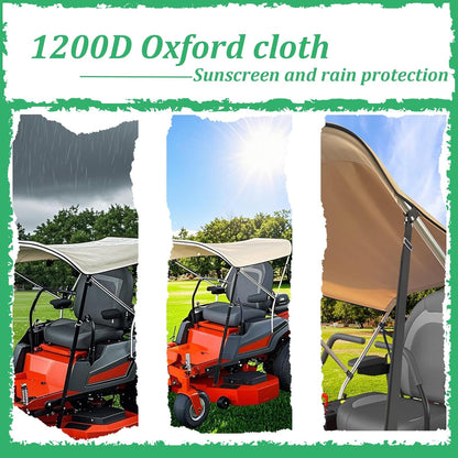 Lawn Mower Canopy, Outdoor Heavy Duty Lawn Mower Awning, Compatible with Zero Turn Mowers, Foldable, UV Resistant, Rain Resistant