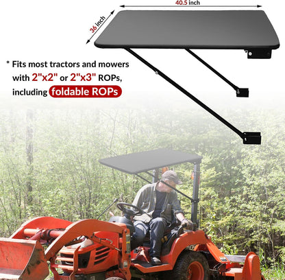 Universal Tractor Canopy for ROPS, UV-Resistant Sunshade | Fits compact tractors, riding mowers, zero-turn mowers and lawn tractors; UV-resistant shade with easy bolt-on installation