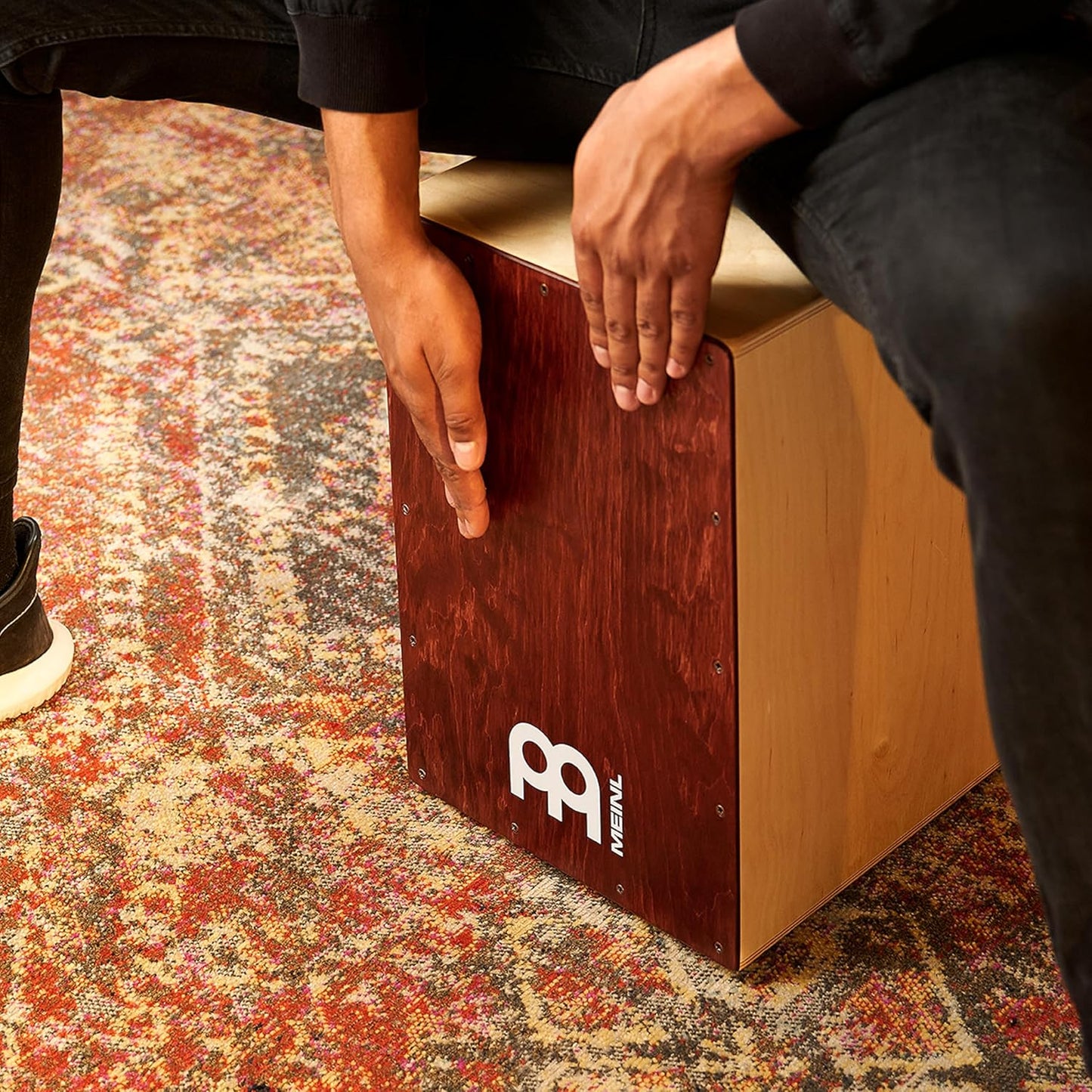 Snare Cajon Box Drum with Bag Bundle For Acoustic Music — MADE IN EUROPE — Baltic Birch Wood, Play with Your Hands, Full Size, 2-YEAR WARRANTY
