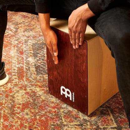 Snare Cajon Box Drum with Bag Bundle For Acoustic Music — MADE IN EUROPE — Baltic Birch Wood, Play with Your Hands, Full Size, 2-YEAR WARRANTY