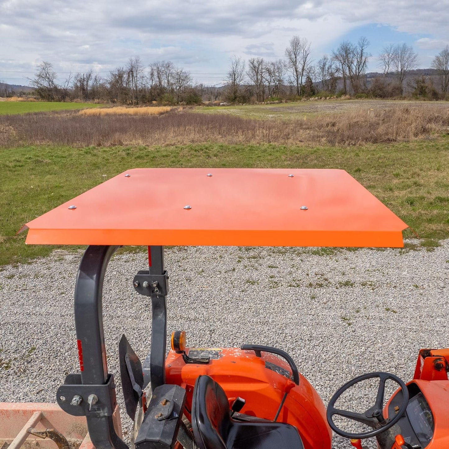 Universal Tractor Canopy | ROPS 1.5”-3” | Robust Steel | Orange | Easy Install