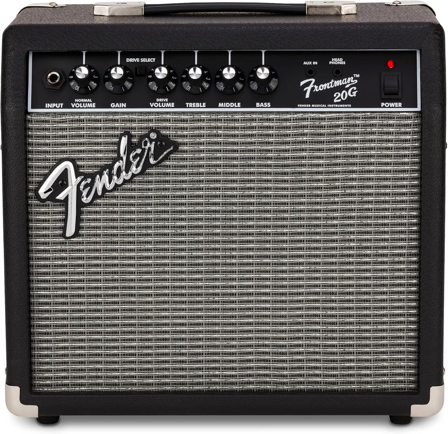 Fender Frontman 20G Guitar Amp, 20 Watts, with 2-Year Warranty 6 Inch Fender Special Design Speaker, 10x16x16 inches Black