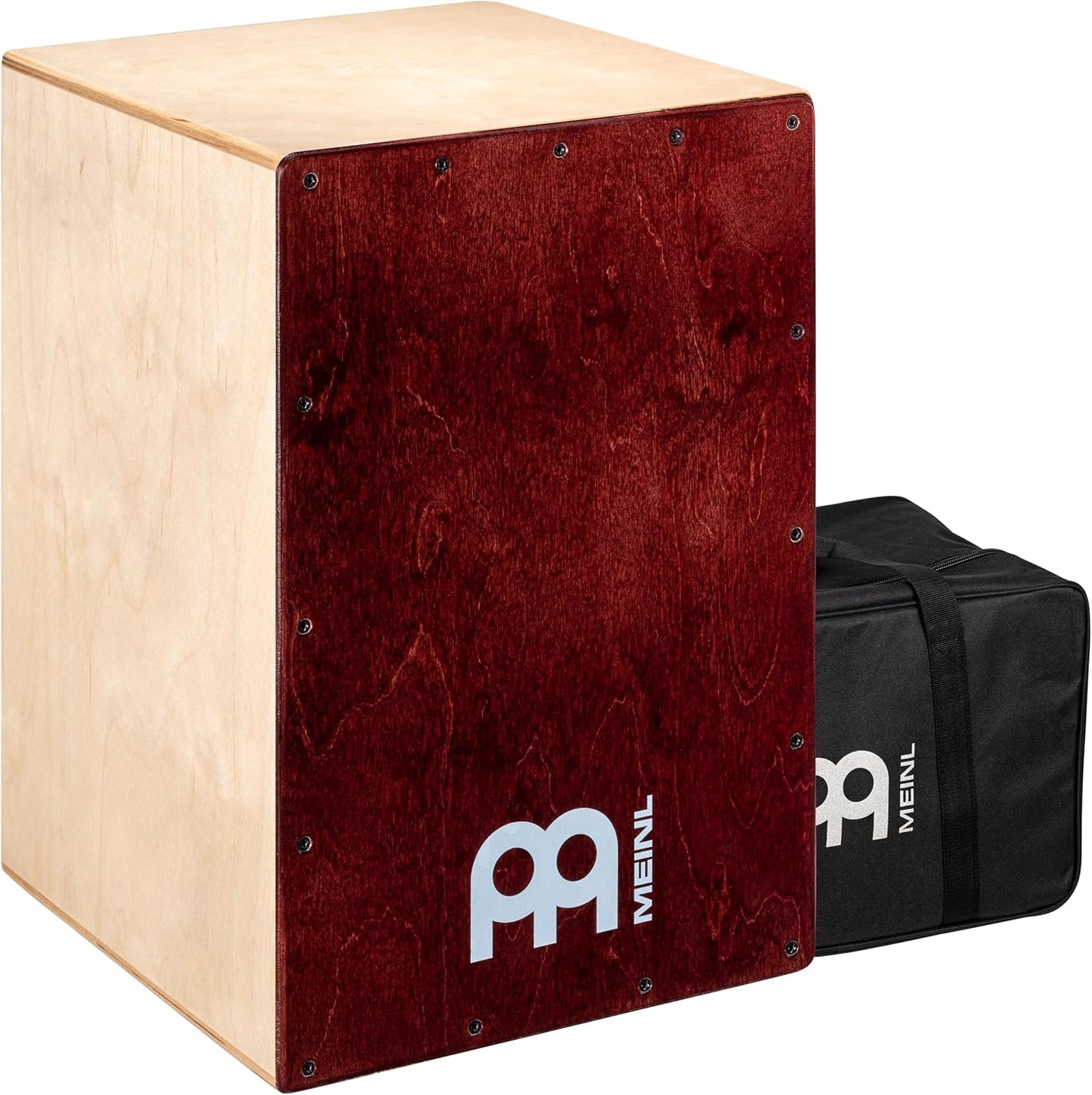 Snare Cajon Box Drum with Bag Bundle For Acoustic Music — MADE IN EUROPE — Baltic Birch Wood, Play with Your Hands, Full Size, 2-YEAR WARRANTY