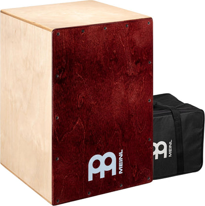 Snare Cajon Box Drum with Bag Bundle For Acoustic Music — MADE IN EUROPE — Baltic Birch Wood, Play with Your Hands, Full Size, 2-YEAR WARRANTY