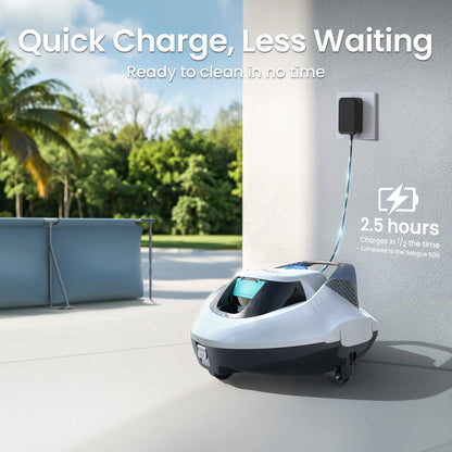 AIPER Seagull SE 2026 Cordless Robotic Pool Vacuum with 1320GPH Strong Suction, Lasts 90 Mins Runtime, LED Indicator,Pool Vacuum for Above-Ground Pool up to 40 Feet