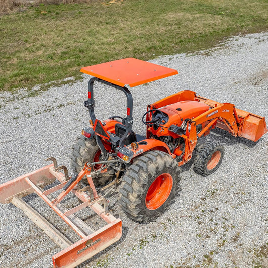 Universal Tractor Canopy | ROPS 1.5”-3” | Robust Steel | Orange | Easy Install