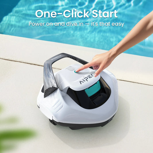 AIPER Seagull SE 2026 Cordless Robotic Pool Vacuum with 1320GPH Strong Suction, Lasts 90 Mins Runtime, LED Indicator,Pool Vacuum for Above-Ground Pool up to 40 Feet