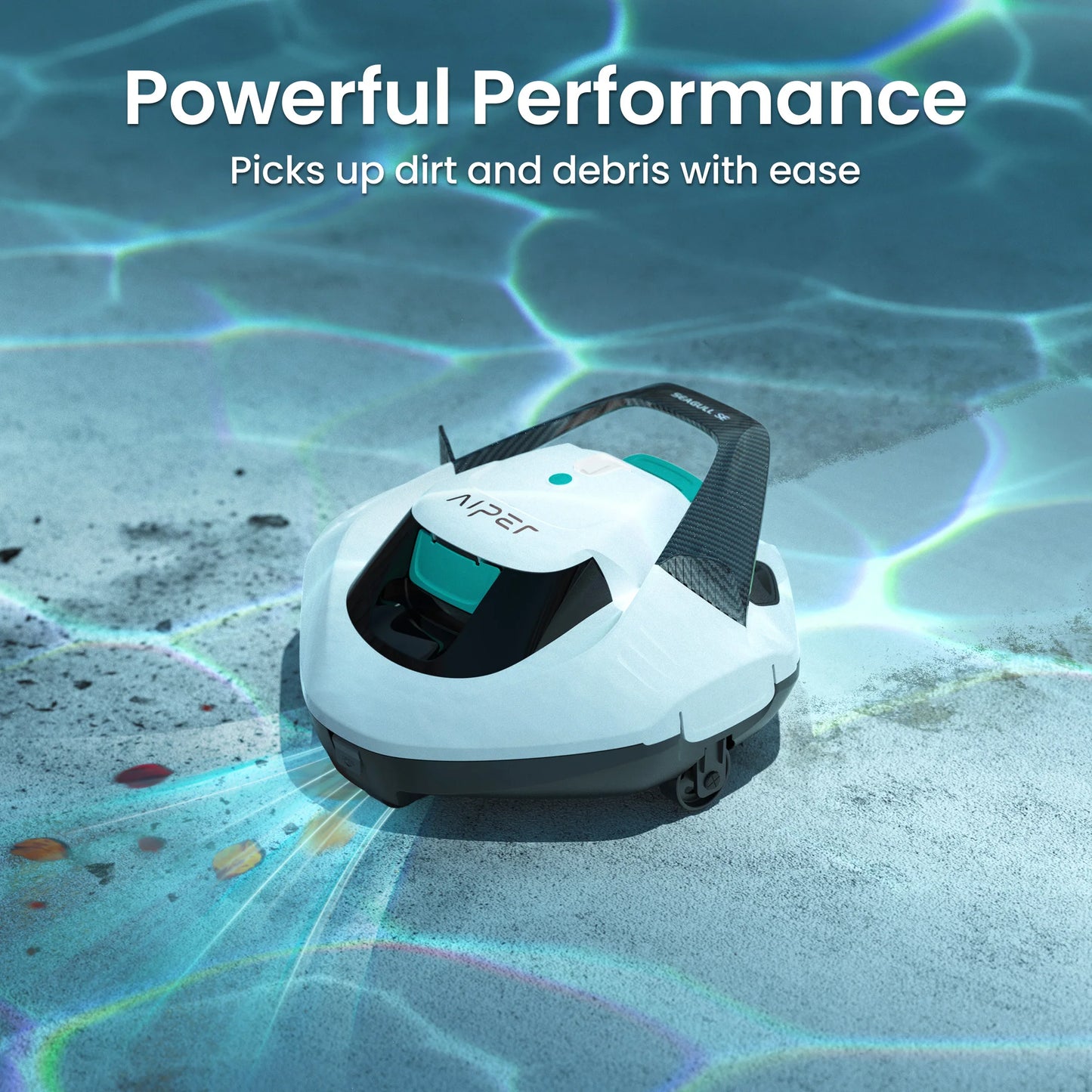 AIPER Seagull SE 2026 Cordless Robotic Pool Vacuum with 1320GPH Strong Suction, Lasts 90 Mins Runtime, LED Indicator,Pool Vacuum for Above-Ground Pool up to 40 Feet