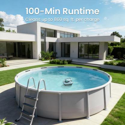 AIPER Seagull SE 2026 Cordless Robotic Pool Vacuum with 1320GPH Strong Suction, Lasts 90 Mins Runtime, LED Indicator,Pool Vacuum for Above-Ground Pool up to 40 Feet