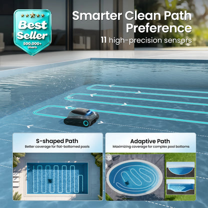 (2026 Upgrade) Aiper Scuba S1 Robotic Pool Cleaner, Weekly Custom Cleaning Plan, 270 Min Runtime, Over-the-Waterline Scrubbing, Smarter Navigation with 11 High-Precision Sensors, App Support,Refurbished