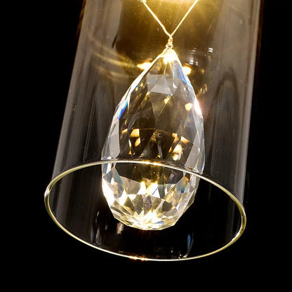 Modern Crystal Led Pendant Light Fixtures Luxury Suspension Glass Design Hanging Lamp Dining Room Kitchen Home Decor Lighting