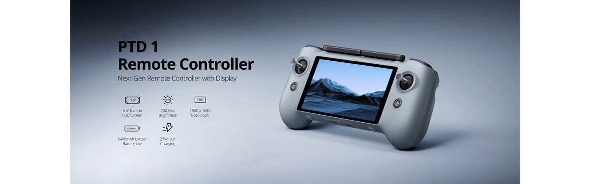 PTD-1 Remote Controller with 5.5" Integrated Screen for ATOM 2 Drone