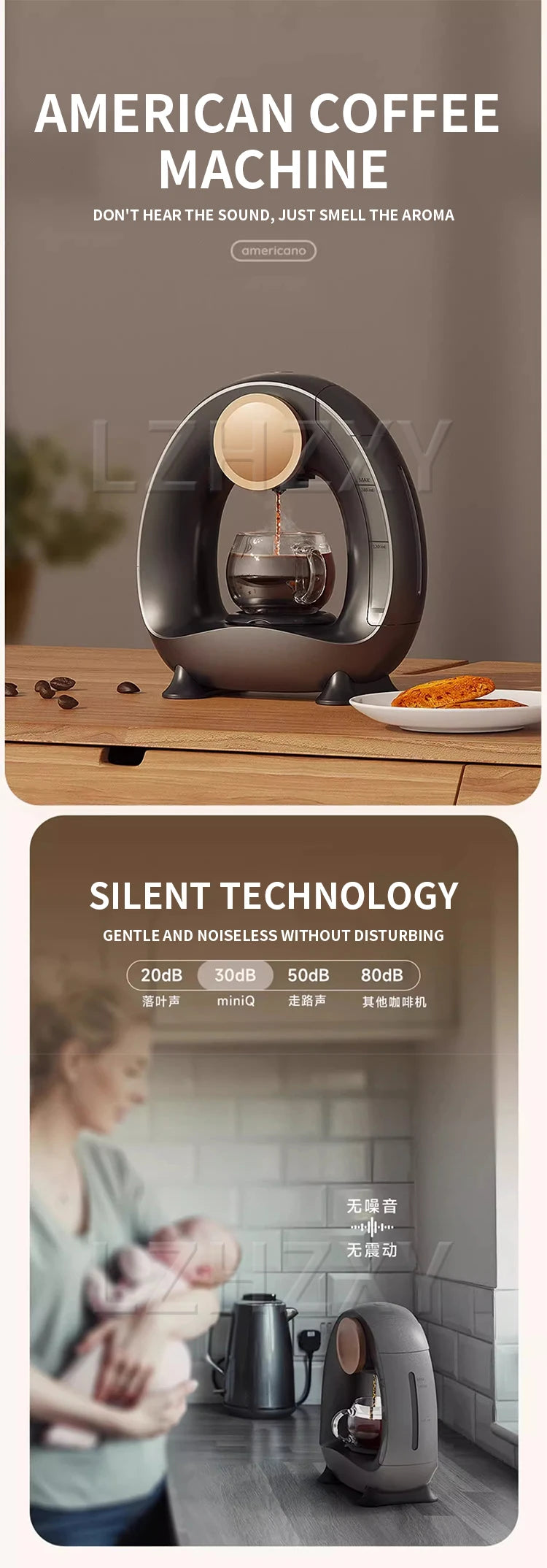 Mini Q Portable Coffee Maker American coffee machine pink drip type household mini small teapot semi-automatic coffee machine