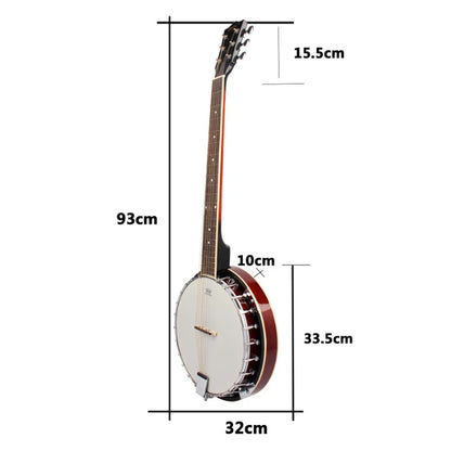6 Strings Banjo Shabili Wood Professional Banjo Adult Beginners Playing Practice Guitar Western Ethnic Stringed Instruments