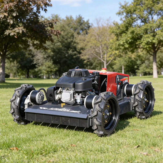 Customized all terrain four-wheel weed lawnmower remote control orchard lawn cleaning machine